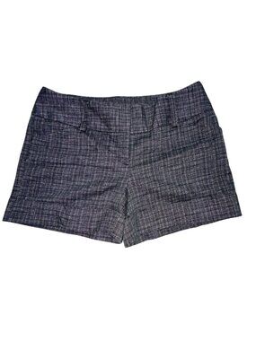 Express Design Studio Checked Cuff Shorts-Black-Size 4-GUC